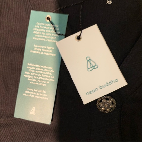 Neon Buddha Black Flared Sleeve Top - Picture 6 of 7